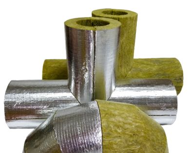 Отвод минераловатный толщина 40 мм кашированный